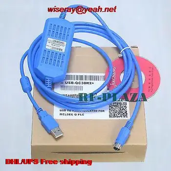 DHL/EMS 10pcs Programovací kábel USB-QC30R2 pre Rozhranie Q Series PLC WIN10/8/7-A5