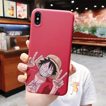 Jeden Kus Telefón Prípade Japonskom Anime Karikatúra roztomilý Luff Pre iphone Xr XS MAX Silikónové imd mäkký kryt pre iphone 6 6 7 8 plus funda