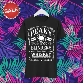 2020 Peaky Klapky Whisky uznesením Shelby Bratia Čierne Tričko T-Shirt Hoodies
