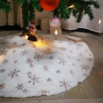 78/90/122 cm snehová Vločka Vianočný Strom Decor Biely Vianočný Stromček Sukne Kožušiny, Sukne pre Vianočné Dekorácie na Vianoce, Vianočný Strom Decor