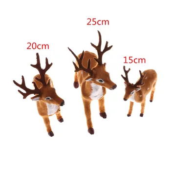 Simulácia Vianočné Jeleň Vianočné Elk Plyšový Sob Natale Ingrosso Vianočné Dekorácie Rozprávková Záhrada Miniatúr, Rekvizity