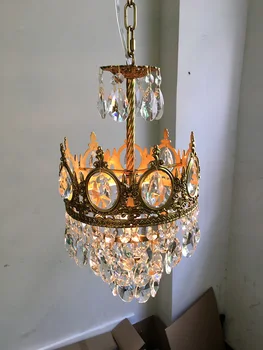Meď Loft Priemyselné Svietidlo Prívesok Svetlá Vintage Svietidlá Nordic Lampy Spálňa Hanglamp Domov Osvetlenie Crystal Hanglampen