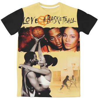 Skutočné USA Americká Veľkosť 2 štýly Láska _ Basketbal 3D sublimačná tlač T-shirts plus veľkosti 4XL 5XL 6XL