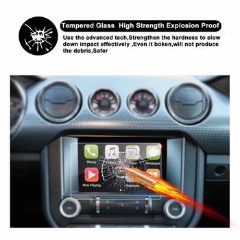 RUIYA vodičov Screen Protector Pre Mustang GT sync 2 synchronizácie 3 8 Palcový 2017 GPS Dotknite sa Stredu Displeja Auto Interiéru Nálepky