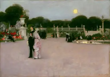 Doprava zadarmo klasické súd obrázok slnka milovníkov pešej plaza plátno, vytlačí olejomaľba na plátno na stenu umeleckou výzdobou obrázok