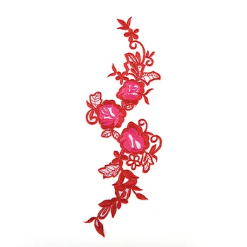 Ruže Kvet Opráv Oblečenie Šiť Vyšívané Nášivka Škvrny Nálepky DIY Džínsy Dekorácie Odevné Doplnky