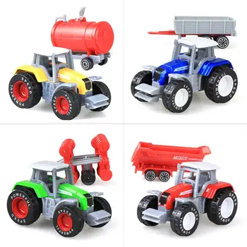 4pcs/set Classic Mini Zliatiny Inžinierstvo Automobilová TractorToys pre Deti Traktora Farmy Modelu Vozidla Chlapec Hračky Darček k Narodeninám