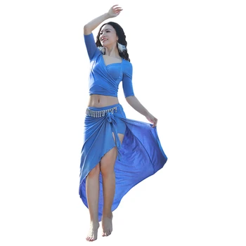 Nové Brušného Tanca Orientálne Tanečné Oblečenie Modálne Sexy Nepravidelný Sukne Indická Žena Vyhovovali Bellydance Kostým Topy+Sukne, Súpravy DWY3049