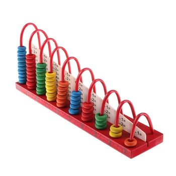 Učenie Skoro vzdelávacie Drevené abacus Dieťa Matematika hračky Rainbow Perličiek Klasické montessori Matematika Drevené Hračky