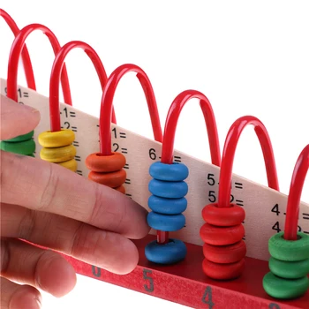 Učenie Skoro vzdelávacie Drevené abacus Dieťa Matematika hračky Rainbow Perličiek Klasické montessori Matematika Drevené Hračky