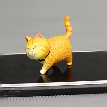9Pcs/Set Mini PVC Animal Model Cat Bábika Údaje Hračka na Kreatívne Práce Ozdoby Roztomilý Bell Mačka Dekorácie Remesiel B1060