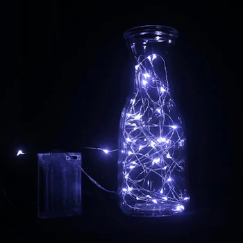 LED Medi String Svetlá Garland Vianočné Víla Svetla Batérie Powered Dovolenku Osvetlenie Svadobné Party Dekorácie 5M/50LEDs