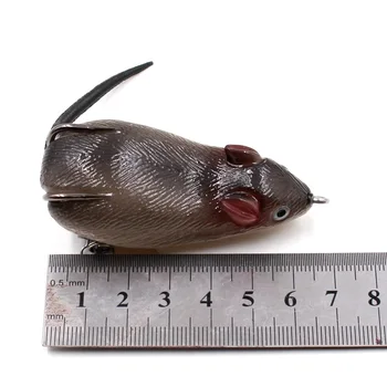 1 Ks 3D Oči Mäkké Myši Návnady, Rybárske Lure 7 cm/17.43 g Plávajúce Crankbait Umelé Návnady, Rybárske náčinie, všetko pre rybolov