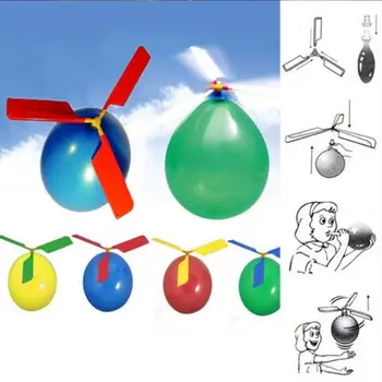 Klasické Balón Vrtuľník 1Pcs Smiešny Zvuk nafukovací Balón, UFO Deti Hrať Deti Lietajúce Hračka Loptu Vonkajšie Zábavu, Športové Hračky Gif