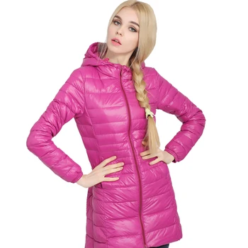 2020 nový ľahký nadol bunda ženy zvrchníky stredne dlhý s kapucňou plus veľkosť 7XL zime biela kačica dole kabát dámske oblečenie