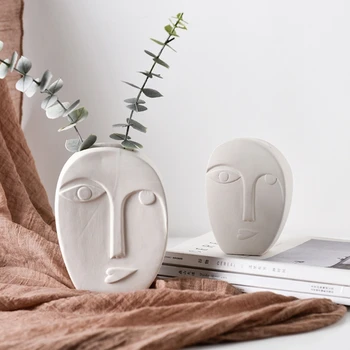 Domov umelecké tvorivé biela porcelánová váza P9YB