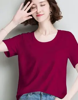 V lete roku 2020 krátky rukáv t shirt Ženy Top Odev, modrá