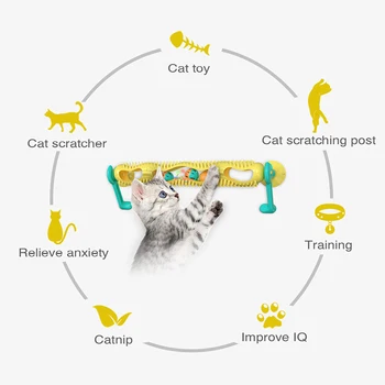 Rotujúce Cat Hračka Loptu Sledovať Vtipné Mačky Masáž Pradenie Mačky, Hračky s Catnip LED Bubnové Loptu Bulík Interaktívne Hračky pre Mačiatka