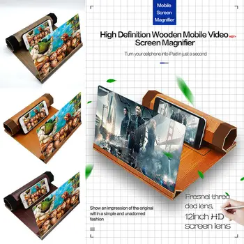 Mobilný Telefón Lupa Fordable 3D Zosilňovač Videa, Smart Telefón, Univerzálny