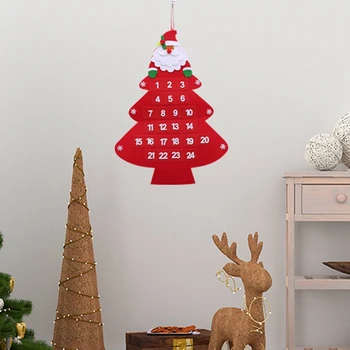 Vianočné Závesné Adventný Kalendár, Časovač Na Vianočný Stromček Darček Ozdoby, Dekorácie Santa Claus Kalendár Malé Vrecká