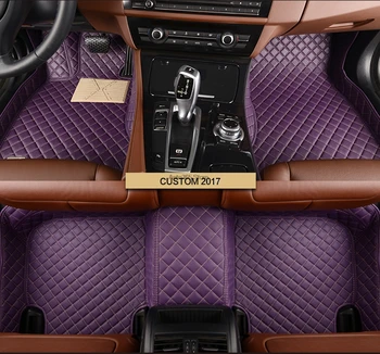 Nový Luxusný Časti Auta Nohy Pásik Kože, Pvc Podložky Jednoduché, Jasné, Aj Kryt Pre Audi A4 2009-2016 Modely(Kompletný Set) Auto Rohože Auto Styling