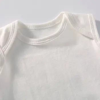 Deti, Detské Oblečenie Biela bavlna bez rukávov Kombinézach Jeden-Kusy Letné Trojuholník Vesta jumpsuit 5pc/veľa