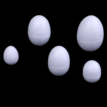 10pcs/set 3-7 cm Modelovanie Polystyrénu Styrofoam Pena Vajcia Loptu Biela Plavidlá Pre KUTILOV, Vianoce Alebo veľká noc Deň Dekorácie