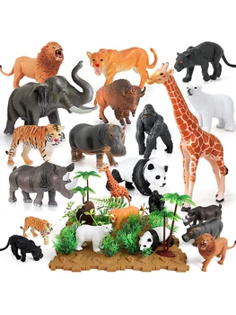 44 Ks Jungle Zvieratá Číselné Údaje Mini Realistické Wild Zoo Plastové Zvieratá Vzdelávania, Vzdelávacie Hračky Pre Deti Darček K Narodeninám
