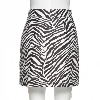 Ženy Mini Sukne S Vysokým Pásom Leopard Zebrovité Strany Clubwear Bežné Krátke Koktejlové Elegantné Oblečenie Rovno Mäkké Sukne