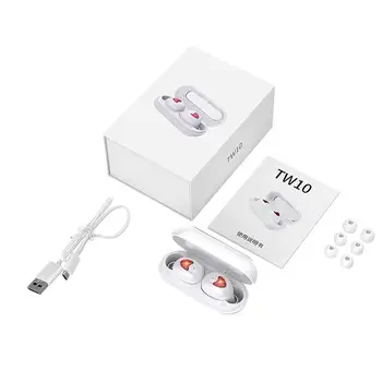 Macaron TW10 Bezdrôtové Slúchadlá S Nabíjanie Políčko Bluetooth 5.0 Stereo Slúchadlá Basy In-Ear Headset Športové telefóny Slúchadlá