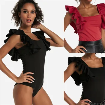 HIRIGIN Módne Ženy Prehrabať Rukávy Obväz Kombinézu Trikot Sexy Lady Pláži Jumpsuit Čerstvé letá Mladé Dievča Oblečenie