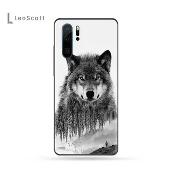 Vlk maľby zvierat Telefón puzdro Na Huawei P9 P10 P20 P30 Pro Lite smart Mate 10 Lite 20 Y5 Y6 Y7 2018 2019