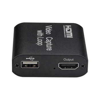 USB 2.0 Video Capture Karty s Slučky Podpora 4K Vstup Záznamník Box Hra pre Nahrávanie Live Streamingové Vysielanie