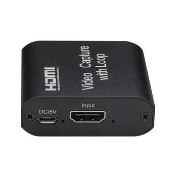USB 2.0 Video Capture Karty s Slučky Podpora 4K Vstup Záznamník Box Hra pre Nahrávanie Live Streamingové Vysielanie