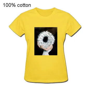 Bavlna estetické T-shirt Sexy Kvetinová Tlač Harajuku-Krátke rukávy Topy & Tees Módne Bežné žien Slim Veľkosť tričko