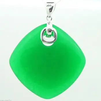 Nový Dizajn 35 * 35mm Zeleného kameňa Perličiek 925 Sterling Silver Šperky, Prívesok>>> doprava Zadarmo