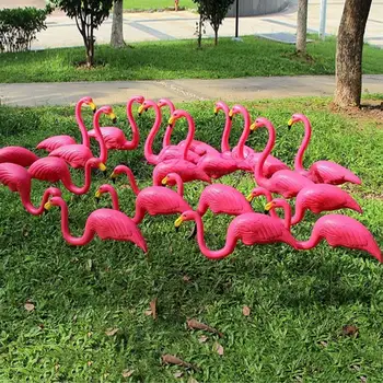 SOLEDI Flamingo Socha Vonkajšie Záhradné Dekor Flamingo Záhrada Umelé Ružová/Červená pre Festival Záhrada Kosačka Art, Ozdoby