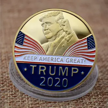 Prezident USA Donald Trump 24k Zlatom EAGLE Pamätné Mince Republikánskej AŽ 2020 Amerického Prezidenta