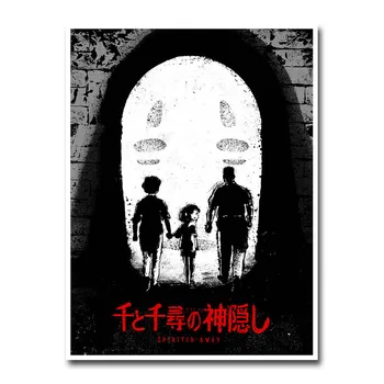 Umenie Hodvábu Alebo Plátno Tlačiť Odvážneho Preč Hayao Miyazaki Roztomilý Japonskom Anime Film Plagát 24x32 palcový Pre Izba Dekor Dekorácie-002