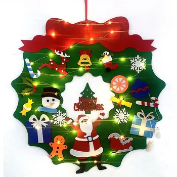 Cítil Vianočný Stromček DIY Vianočné Dekorácie, Šitie Písmená S LED Reťazec Svetlá Domáce Dekorácie, Ozdoby