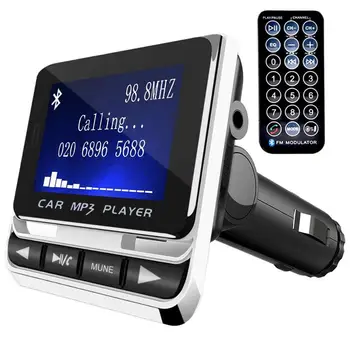 FM Vysielač Auto MP3 Prehrávač, Hand-Free Volanie Rádio o Adaptér Bluetooth Vysielač do Auta,USB Nabíjačku,TF Auto