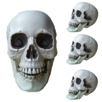 Halloweeen Dekorácie DIY Strany Strašidelný Halloween Lebky Domu Dodáva Ľudskú Hlavu Replika Živice Rozdelené 3D Lebky Plesne