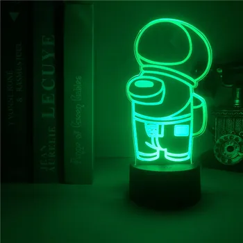Medzi Nami 3D Hra Lampa 16 RGB Farby LED Nočné Svetlo Tabuľka Domácej Strany sviatočnú Atmosféru Interiéru Atmosféru Posteli Noc Darček Hra