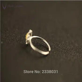 Kórejský Čerstvé Zlaté Daisy Kvet Prstene pre ženy Nie je Alergické Otvorenie Krúžky Anillos Mujer Anelli Bague Jewellry-CYSVRG007C