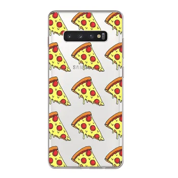 Ciciber Cartoon Potravín Pizza Telefón puzdro Pre Samsung Galaxy S8 S9 S10 S5 S6 S7 S10+ S10e Lite Plus Okraj S5 mini Mäkké TPU Kryt Capa