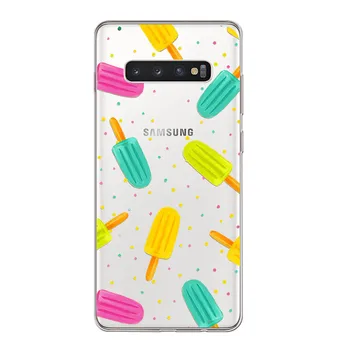 Ciciber Cartoon Potravín Pizza Telefón puzdro Pre Samsung Galaxy S8 S9 S10 S5 S6 S7 S10+ S10e Lite Plus Okraj S5 mini Mäkké TPU Kryt Capa