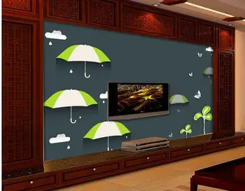 3D tapety vlastné nástenné krásy non-tkané stenu papier domáce dekorácie Jarný dážď, zaškrtnite 3 d TV nastavenie dekorácie, tapety