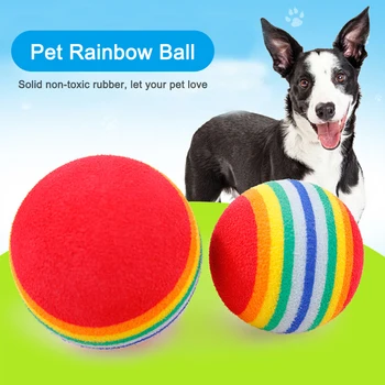 Hračky pre psa psa Cat Hračka Rainbow Loptu Interaktívne Hračky pre psa šteňa, mača Žuvanie Hrkálka Poškriabaniu Loptu Školenia domáce zvieratá