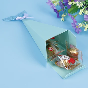 10Pcs Morská víla Darčekové Krabice Sladké Papier Candy Box Morská víla Narodeniny, Party Dekorácie Na Svadby, Narodeniny, Party Dekorácie