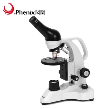 Phenix Mikroskopom Full-Metal LED Svetlo 40X-640X Monokulárne Študentov Mikroskopom Prenosné Rukoväte pre Školské Biologické Vedy